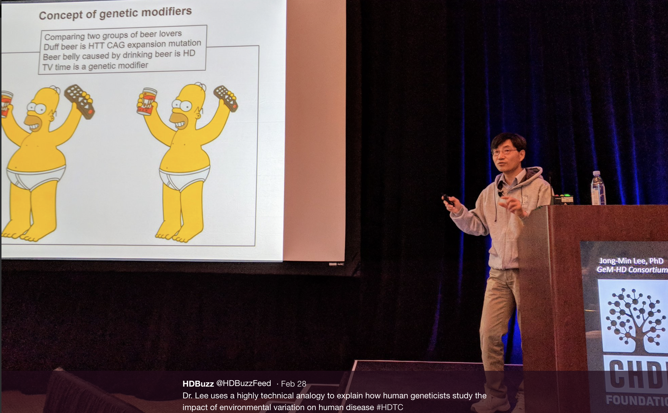 Jong-Min Lee utilise une analogie très technique pour expliquer le concept des modificateurs génétiques de la MH