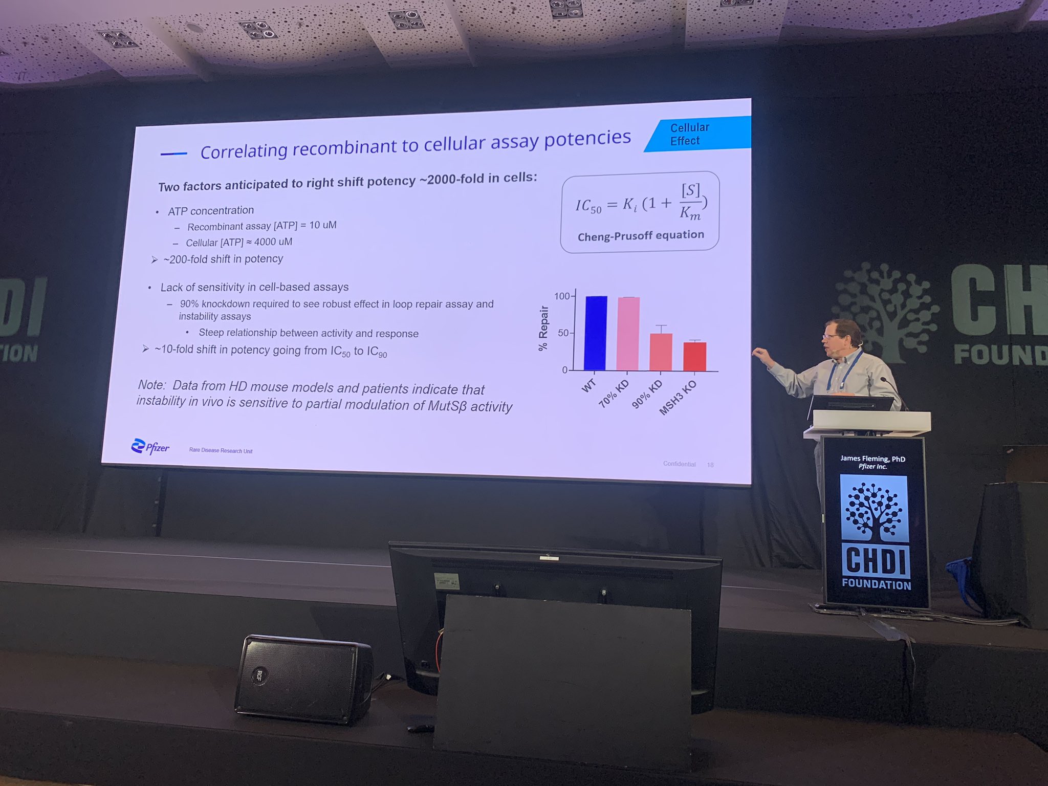 Le Dr James Fleming partage les équations mathématiques utilisées dans son travail. Beaucoup de mathématiques entrent dans le développement de médicaments !